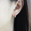 Square Huggie Hoop Earrings in 925 Sterling Silver