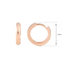 10mm_Simple Ring Huggie Small Hoop Earrings 14K Gold Plated
