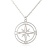 CUTOUT DISC  Compass  Necklace