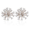 CZ Dandelion Flower Stud Earrings