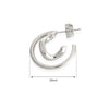 Hammered Circle Dangle Hoop Earrings BTS Same style