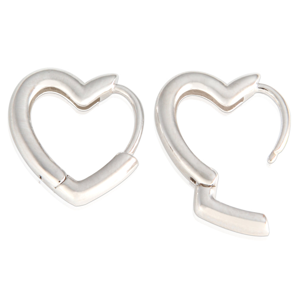 Heart Shape Huggie Hoop Earrings