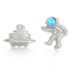 Tiny Opal Astronaut Earrings