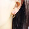 Twisted 2lines Small hoop earrings