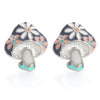 Floral Mushroom Stud Earrings