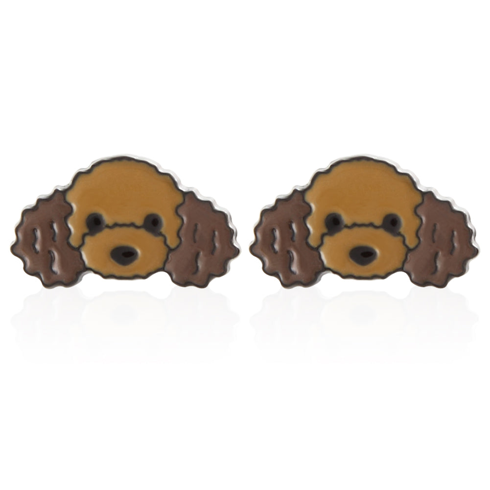 Poodle_Puppy Dog Stud Earrings