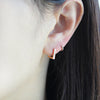 Square Huggie Hoop Earrings in 925 Sterling Silver