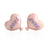 LOVE Heart Balloon Stud Earrings for Girls Women