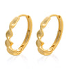 Twisted Round Huggie Hoop Earrings