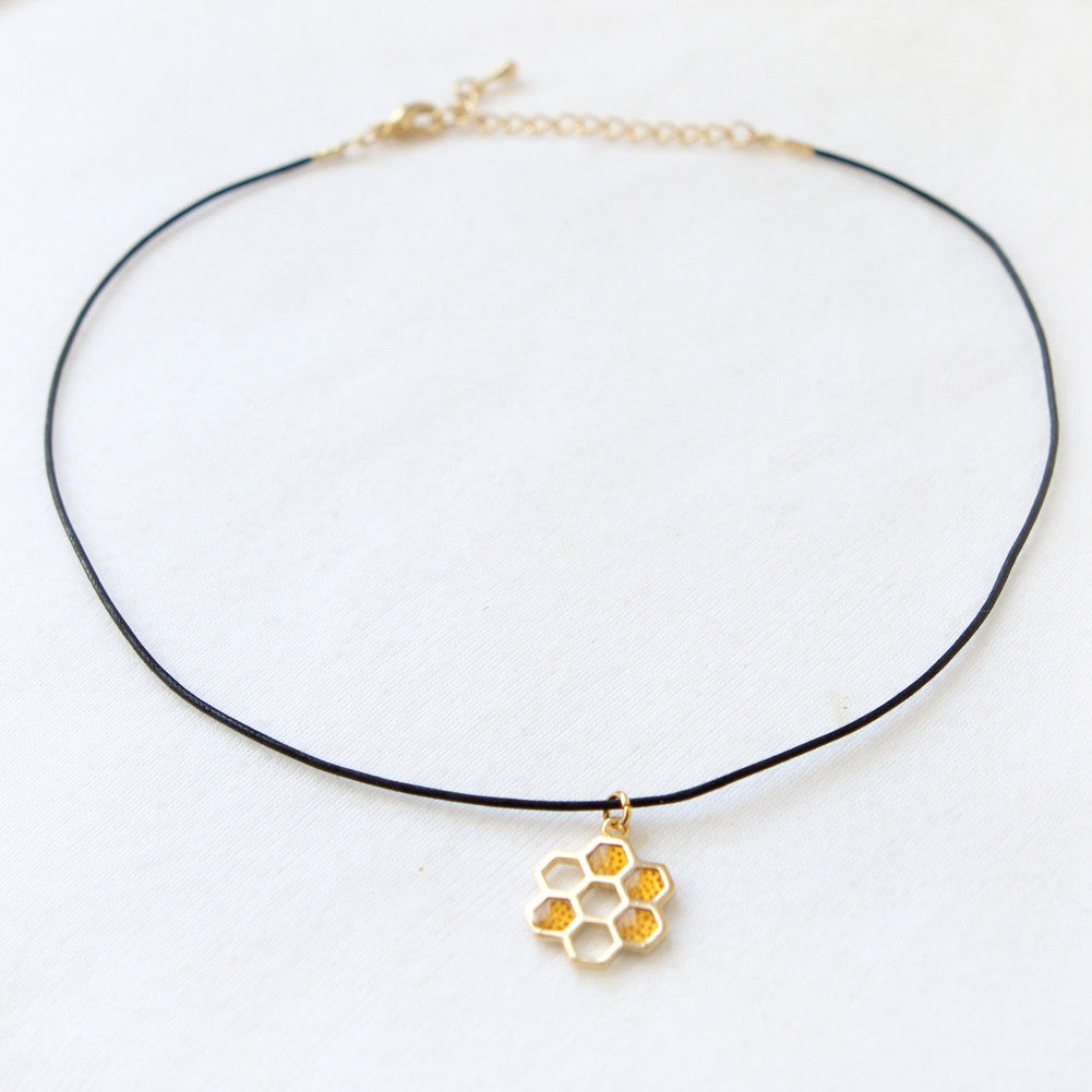 Honeycomb Charm Choker