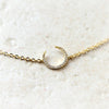Gold CZ Crescent moon Bracelet
