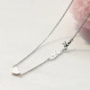 Tiny heart and Love You Necklace in silver