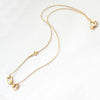 Handcuff and heart key gold necklace