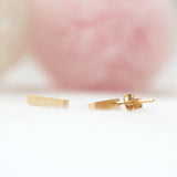 Tiny Golden Bar Earrings