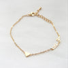 Tiny heart and Love You Bracelet in gold