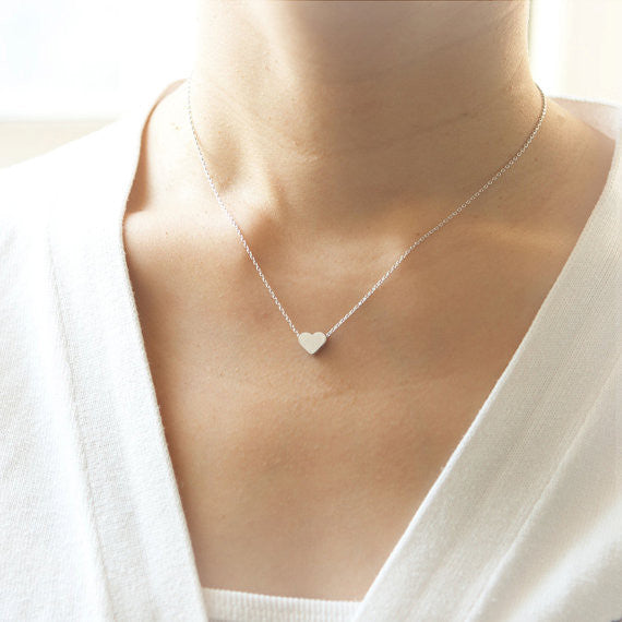 Back to the Basic- Heart Necklace in silver