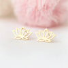 Lotus Earrings in gold