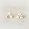 Tri Force Earrings in gold