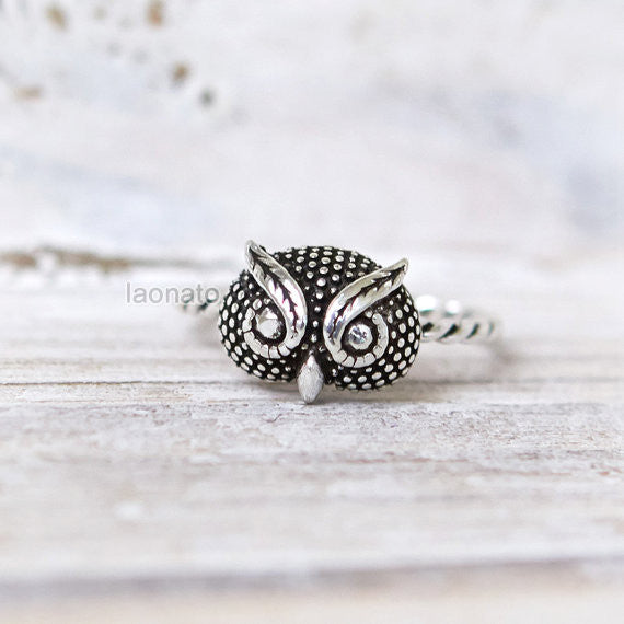 Sterling silver Owl Ring
