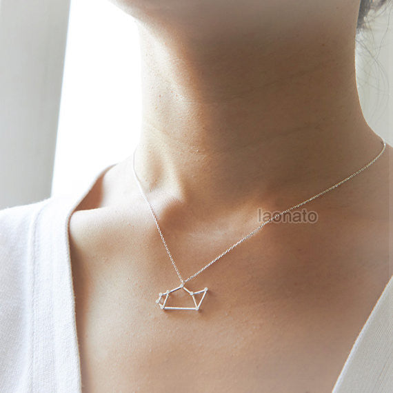 Sagittarius Zodiac Sign Necklace in sterling silver
