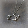 Sagittarius Zodiac Sign Necklace in sterling silver