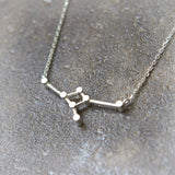 Cancer Zodiac Sign Necklace in sterling silver