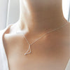 Capricorn Zodiac Sign Necklace in sterling silver