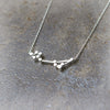 Pisces Zodiac Sign Necklace in sterling silver