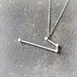 Aries Zodiac Sign Necklace in sterling silver