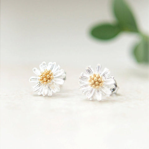 Lotus Earrings in silver