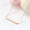 Pink Gold Bar Necklace