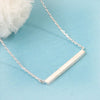 Matt Silver Bar Necklace