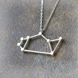 Sagittarius Zodiac Sign Necklace in sterling silver