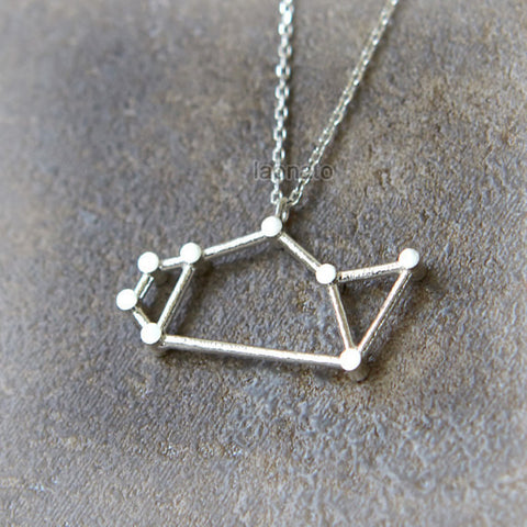 Libra Zodiac Sign Necklace in sterling silver