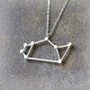 Sagittarius Zodiac Sign Necklace in sterling silver