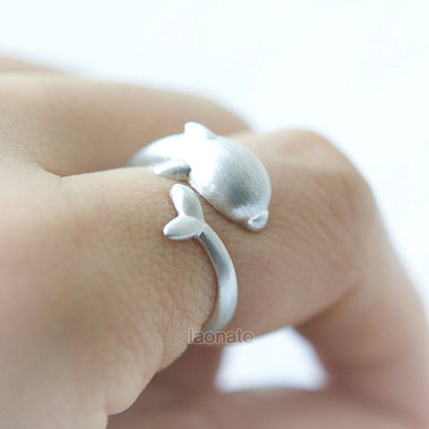 Double leaf ring in sterling silver, personalized ring