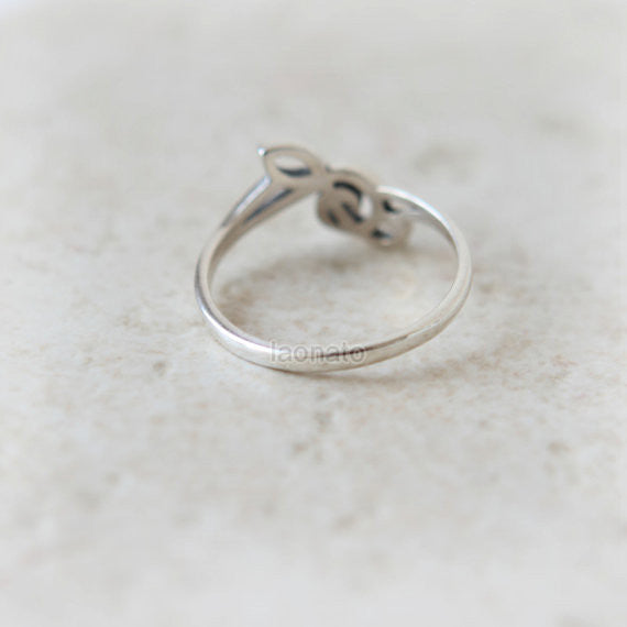 Treble Clef Ring for that music lover in your life. .925 Sterling Silv –  Twistedpicks