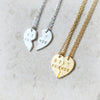 Split Heart Best Friends Necklaces, Set of 2 necklaces