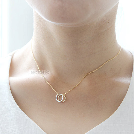 Two Open Circles Necklace