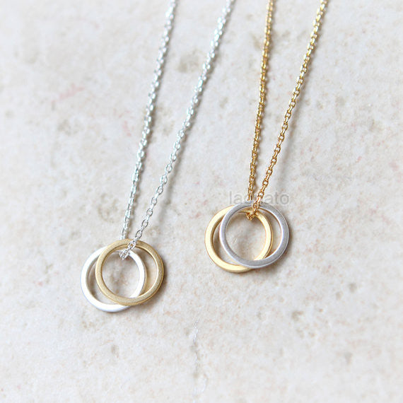 Two Open Circles Necklace