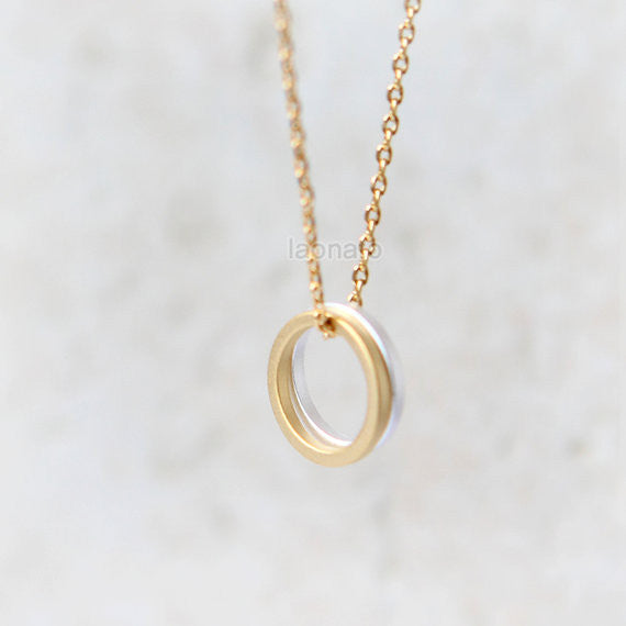 Two Open Circles Necklace