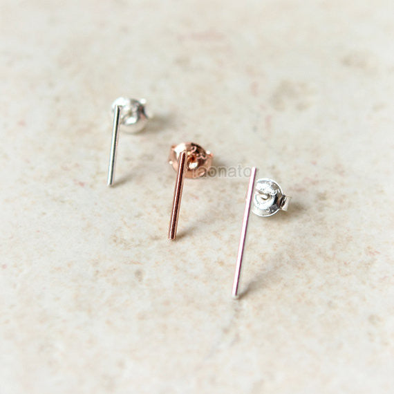 Wire Bar earrings in 925 sterling silver