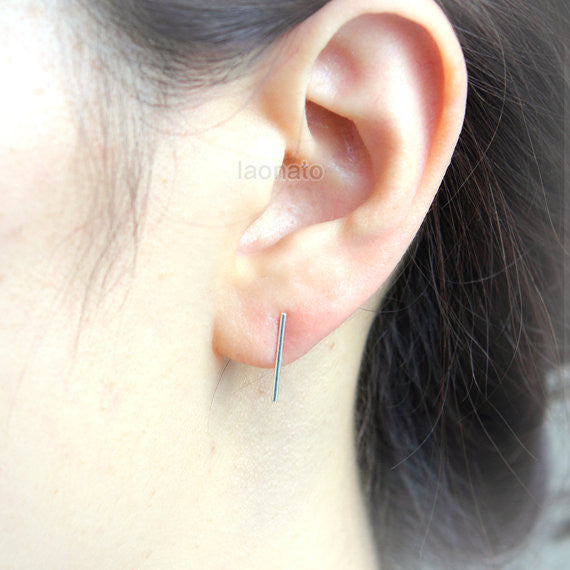 Wire Bar earrings in 925 sterling silver