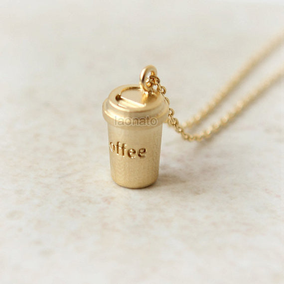 Coffee Cup Necklace