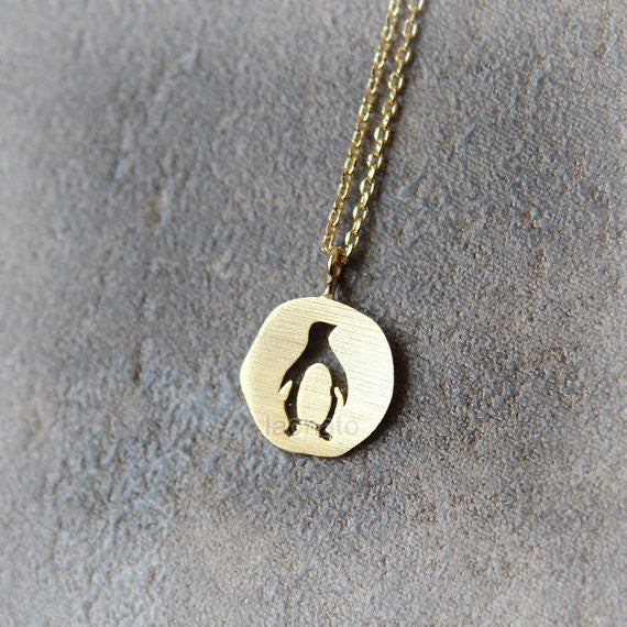 Cutout Penguin Necklace