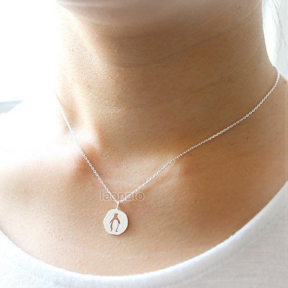 Cutout Penguin Necklace