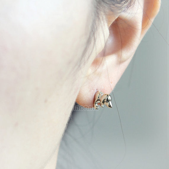 Dachshund Fake guage Earrings
