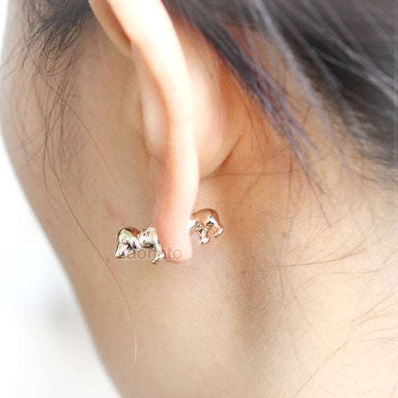 Dachshund Fake guage Earrings