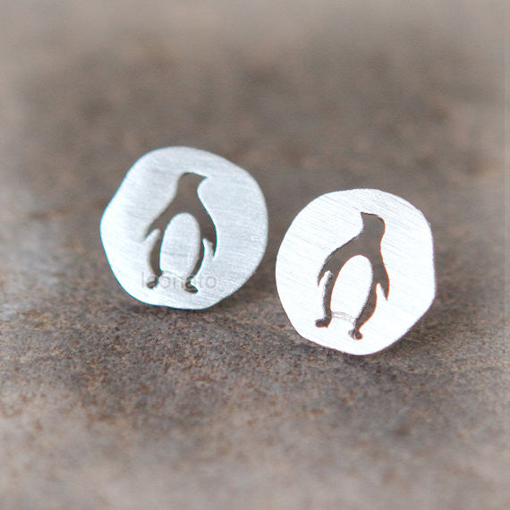 Cutout Penguin Earrings