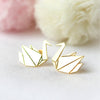 Origami Swan Earrings